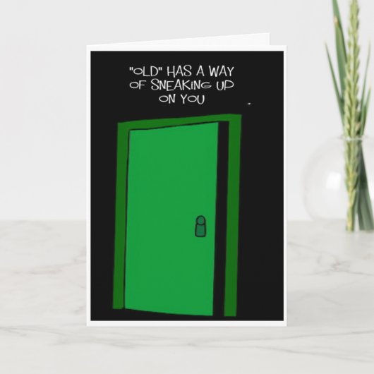 丘おもしろいの誕生日の願い カード (正面)