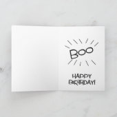 丘おもしろいの誕生日の願い カード (内部)