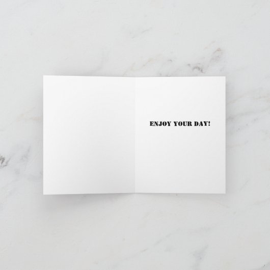 丘おもしろいの誕生日の願い カード (内部)