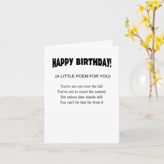 丘おもしろいの誕生日の願い カード (黄色い花)