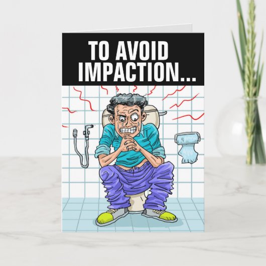 丘おもしろいの誕生日カード カード (正面)