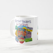 丘おもしろい上の誕生日ギフト、バンパーステッカー コーヒーマグカップ (正面左)