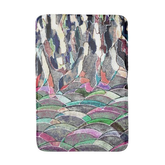 丘および山は水彩画のバス・マットを抽出します バスマット (正面縦)