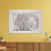 丘からのティンブクトゥの町の一部のビュー キャンバスプリント (インサイチュ (リビング))