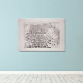 丘からのティンブクトゥの町の一部のビュー キャンバスプリント (インサイチュ (ウッドフロア))