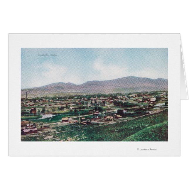 丘からの町の空中眺め (正面横)