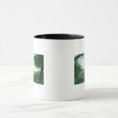 丘からの都市の空中表示 マグカップ (中央)