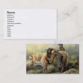 丘から戻ります、1868年 名刺 (正面/裏面)