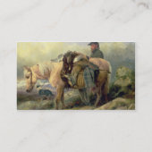 丘から戻ります、1868年 名刺 (裏面)