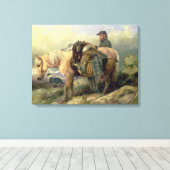 丘から戻る, 1868 キャンバスプリント (インサイチュ (ウッドフロア))