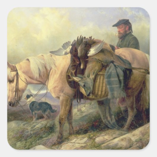 丘から戻る, 1868 スクエアシール (正面)