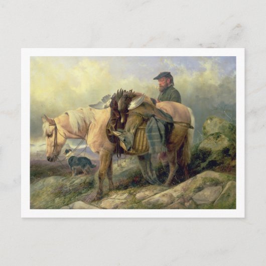 丘から戻る， 1868 ポストカード (正面)