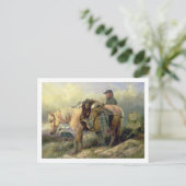 丘から戻る， 1868 ポストカード (スタンド正面)