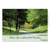 丘と木をイメージしたバケーションカード (正面横)