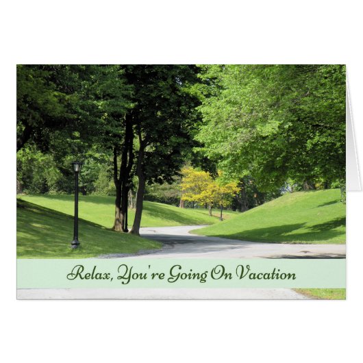 丘と木をイメージしたバケーションカード (正面横)