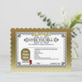 丘に写真の誕生日の証明書を加えて下さい カード (スタンド正面)