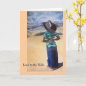 丘に見て下さい カード (黄色い花)