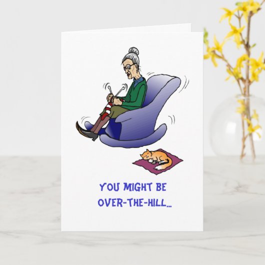 -丘に、誕生日 カード (黄色い花)