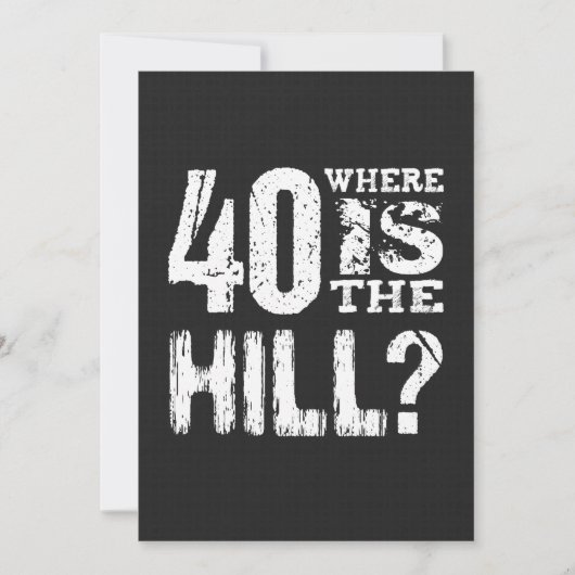 丘のおもしろいな第40誕生日BL01があるところ40 カード (正面)