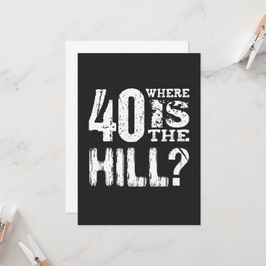 丘のおもしろいな第40誕生日BL01があるところ40 カード (正面/裏面インサイチュ)