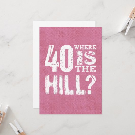 丘のおもしろいな第40誕生日PI01Zがあるところ40 カード (正面/裏面インサイチュ)