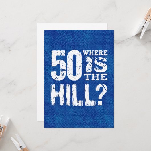 丘のおもしろいな第50誕生日SI02Zがあるところ50 カード (正面/裏面インサイチュ)