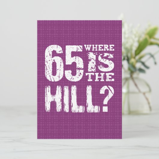 丘のおもしろいな第65誕生日PU65Zがあるところ65 カード (スタンド正面)