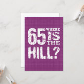 丘のおもしろいな第65誕生日PU65Zがあるところ65 カード (正面/裏面インサイチュ)