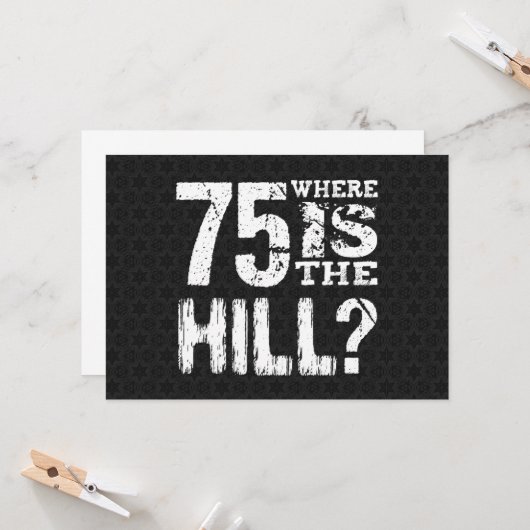 丘のおもしろいな第75誕生日BL75Zがあるところ75 カード (正面/裏面インサイチュ)