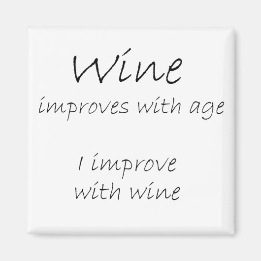 丘のおもしろい贈り物の上のワイン引用文誕生日ユーモア マグネット (正面)