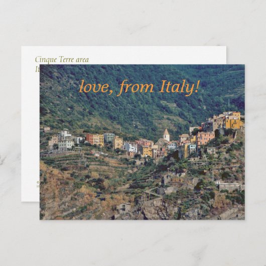 "丘のイタリアン村/チンケなテレ地域 ポストカード (正面/裏面)