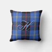 丘のタータンチェックのモノグラムの枕 クッション (裏面)
