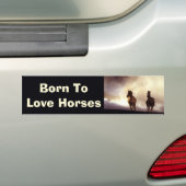 丘のバンパーステッカーの馬 バンパーステッカー (車上)