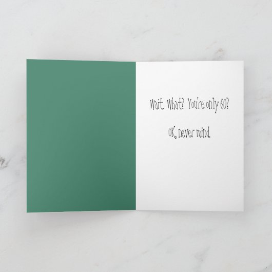 丘のバースデー・カードにユーモアのあるな60だけ カード (内部)