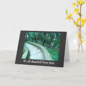 丘のバースデー・カードに カード (黄色い花)