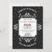 丘のパーティーの招待上のゴシック様式スカルのペイズリー 招待状 (正面)