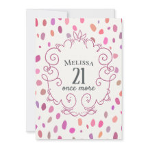 丘のマイル標石の誕生日にかわいいピンク