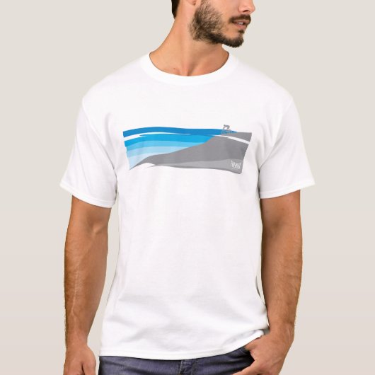 丘のマウンテンバイクのTシャツ Tシャツ (正面)