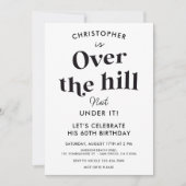 丘の上おもしろいで任意の年齢の誕生日パーティー 招待状 (正面)