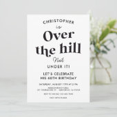丘の上おもしろいで任意の年齢の誕生日パーティー 招待状 (スタンド正面)