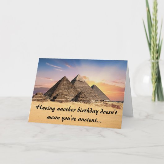 丘の上おもしろいのユーモアのエジプトのピラミッド カード (正面)