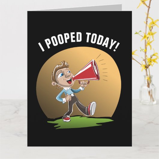 丘の上おもしろいの誕生日"今日のポープ" カード (黄色い花)