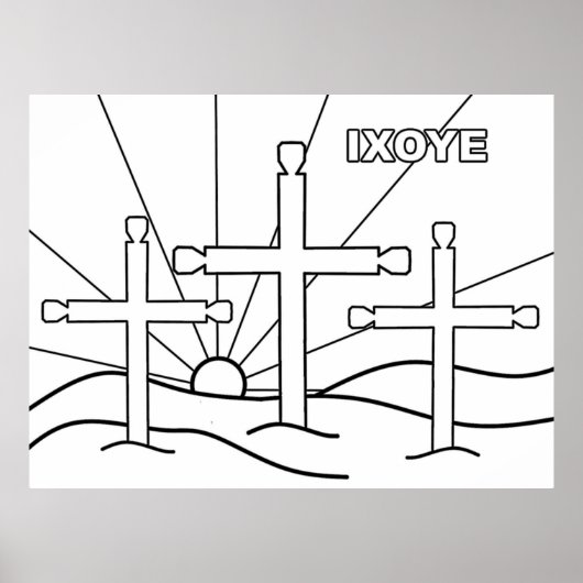 丘の上で十字架を3つ ポスター (正面)