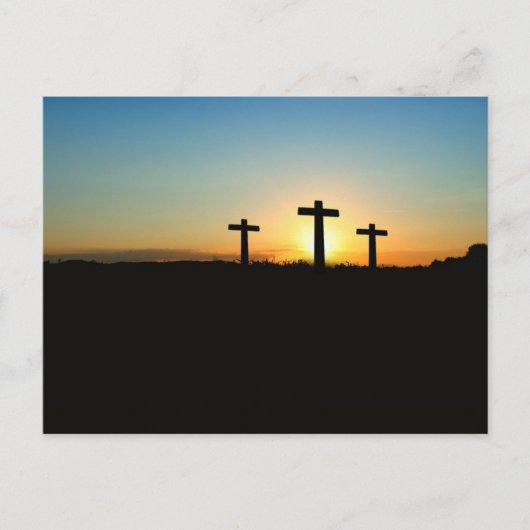 丘の上で十字架を3つ ポストカード (正面)