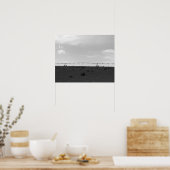 丘の上に黒と白の農業灌漑スプリンクラー ポスター (キッチン)