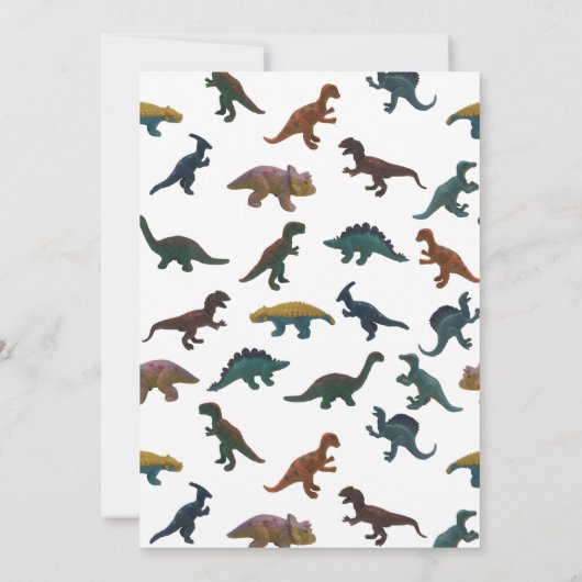 丘の上のおもちゃ恐竜の男の誕生日パーティー 招待状 (裏面)