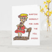 丘の上のチックストレーニングのためのマルティーニ誕生日 カード (黄色い花)