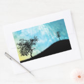 丘の上のバスケット#2 長方形シール (封筒)