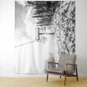 丘の上のパウダー//白黒スキリフト タペストリー (インサイチュ)