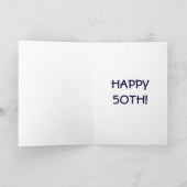 丘の上のユーモアのある誕生日 カード (内部)